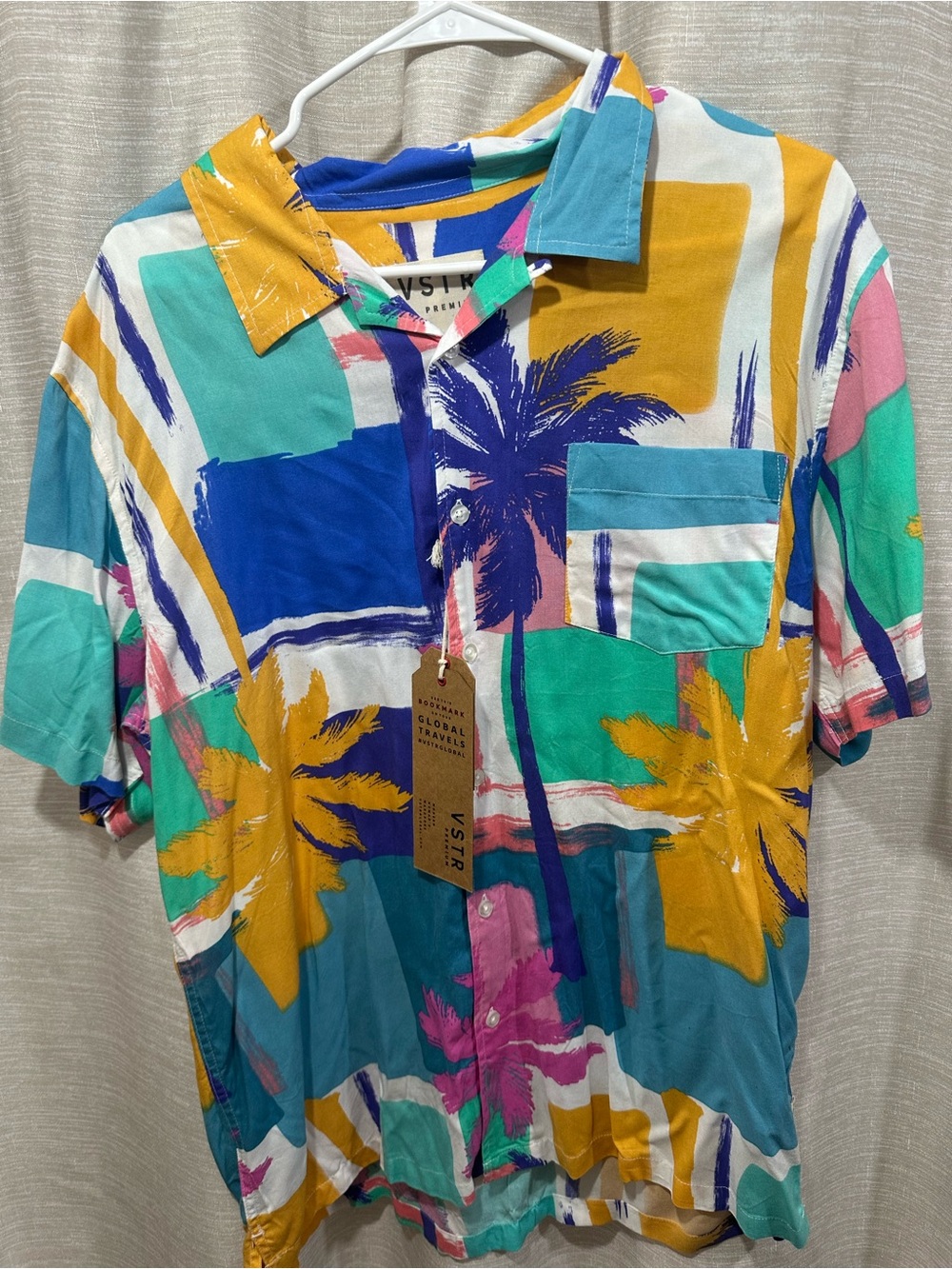 VSTR Premium Multicolor Abstract Button-Up